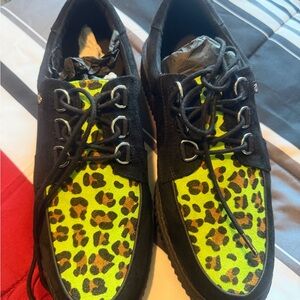 T.U.K Bold Leopard and Black Shoes